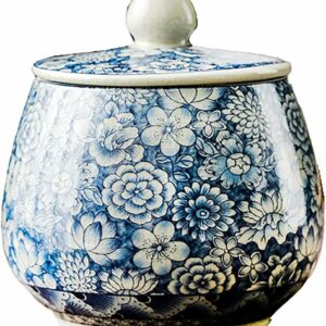 Vintage Ceramic Portable Tea Canister Tea Storage Container