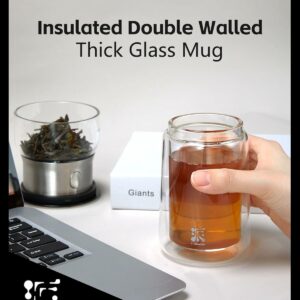 ZENS Modern Glass Tea Infuser Teapot