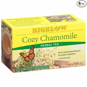 Bigelow Tea Cozy Chamomile Herbal Tea Pack of 6 120 Total Tea Bags