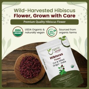Organic Way Dried Hibiscus Flower Cut & Sifted 14LBS 4Oz