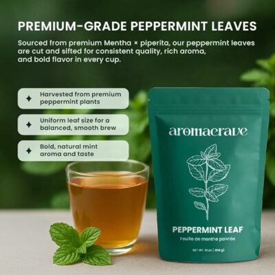 Peppermint Leaf Cut & Sifted 100% Natural Dried 16oz Zip Lock Bag