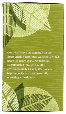 Allegro Tea Organic Decaf Green Tea Bags 20 Teabags