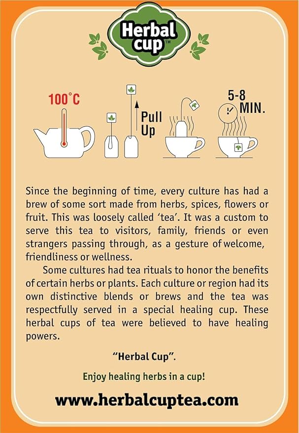 Herbal Cup Ayurveda Turmeric Tea Organic Cinnamon Moringa 16 Teabags