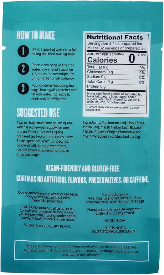 Purge Detox Slimming Tea 1 Week Supply 100% Natural