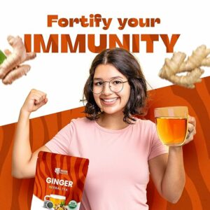 Tiger Organics Ginger Herbal Tea 100 Teabags