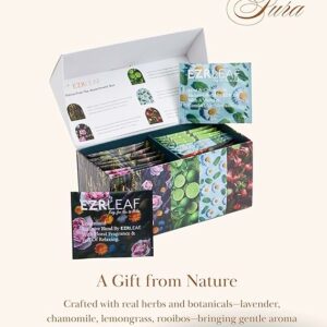 Decaf Herbal Tea Sampler EZR Leaf 22 Teabags Assorted Fruit & Floral Blends