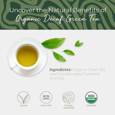 Starwest Botanicals Organic Decaf Green Tea Decaffeinated Herbal Tea 100 Teabags