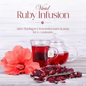 Hibiscus Tea All Natural Hibiscus Flower Herbal Tea 50 Pack Teabags