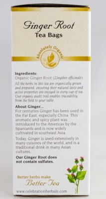 CELEBRATION HERBALS Ginger Root Tea Organic 24 TeaBag