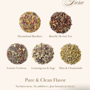 Decaf Herbal Tea Sampler EZR Leaf 22 Teabags Assorted Fruit & Floral Blends