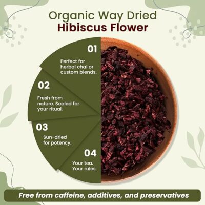Organic Way Dried Hibiscus Flower Cut & Sifted 14LBS 4Oz