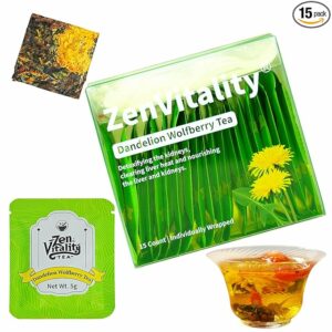 ZenVitality® Organic Dandelion Wolfberry Tea For Diabetics Supports Healthy Blood Sugar