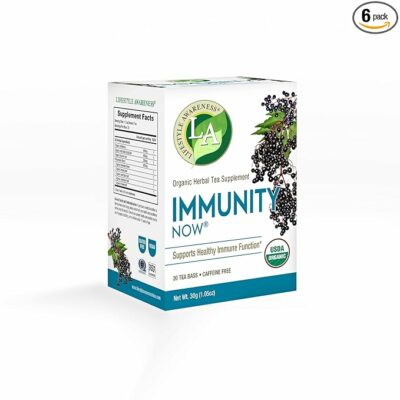 Lifestyle Awareness Organic Immunity Now Tea with Fortifying Elderberry 20 Teabags