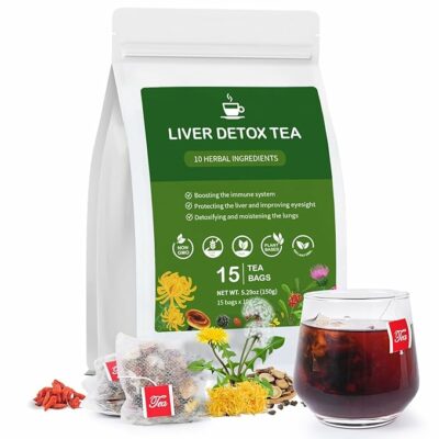 Liver Detox Tea Chinese Kidney and Liver Cleanse Detox Herbal Tea 15 Tea Bags