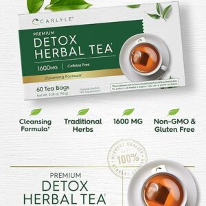 Carlyle Herbal Detox Tea 60 Tea Bags Non-GMO & Gluten Free Herbal Blend