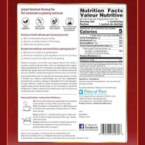 Prince of Peace Instant American Ginseng Tea 30 Sachets