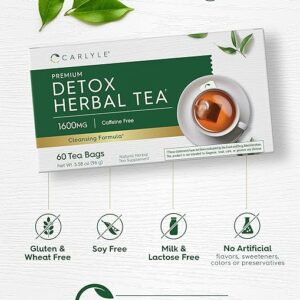 Carlyle Herbal Detox Tea 60 Tea Bags Non-GMO & Gluten Free Herbal Blend