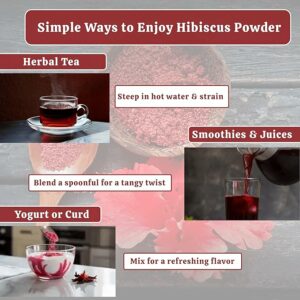 Hibiscus Powder 100g Herbal Superfood for Tea Smoothies Hair & Skin Care
