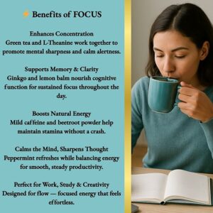 MOOD Focus Green Tea Smooth Energy & Clear Focus 2.5oz Pouch