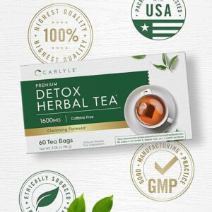 Carlyle Herbal Detox Tea 60 Tea Bags Non-GMO & Gluten Free Herbal Blend