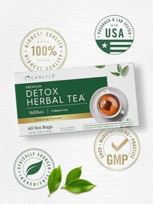 Carlyle Herbal Detox Tea 60 Tea Bags Non-GMO & Gluten Free Herbal Blend