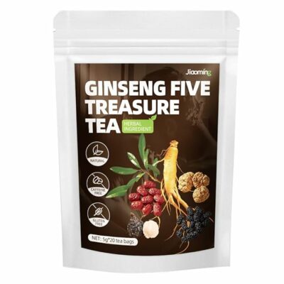 Jiaoming Ginseng Five Treasures Tea Energy and Stamina Kidney Detox & Cleanse Support