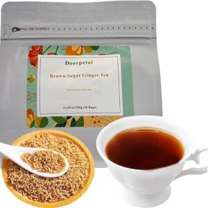 Brown Sugar Ginger Tea Instant Herbal Drink Mix 30 Tea Bags