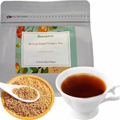 Brown Sugar Ginger Tea Instant Herbal Drink Mix 30 Tea Bags