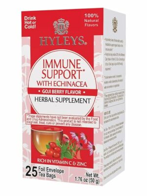 Hyleys Immunity Tea With Echinacea Goji Berry Flavor 25 Tea Bags