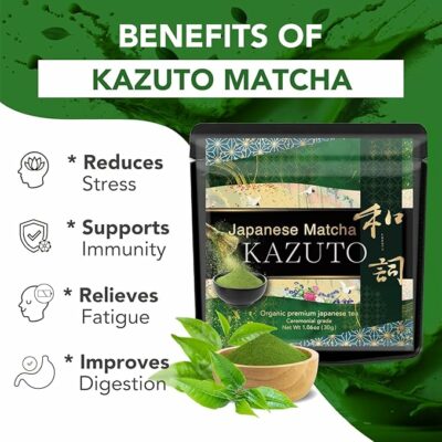 Kazuto Ceremonial Grade Matcha Green Tea Powder 1.06oz Premium