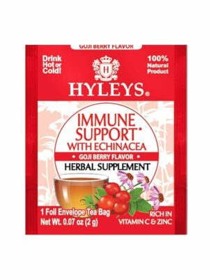 Hyleys Immunity Tea With Echinacea Goji Berry Flavor 25 Tea Bags