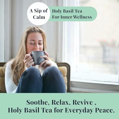 50 Holy Basil Tea Bags Pure Holy Basil Tulsi Tea 100% Natural Holy basil Leaves