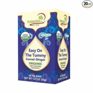 Adanim Bio Organic Fennel Ginger Herbal Tea 20 Teabags