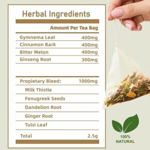 AnderHerbs Blood Sugar Support Tea Suitable for Hot & Cold Brewing