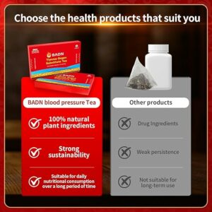 BADN Blood Pressure Support Tea contains 7 natural herbal ingredients 15 Tea Bags