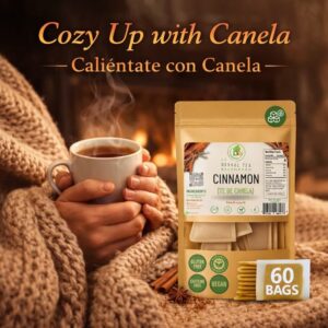 Canela Té Cinnamon Tea 60 Tea Bags 100% Natural Herbal