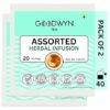 Goodwyn Assorted Herbal Infusion Tea 40 Tea Bags 4 Premium Caffeine-Free Varieties
