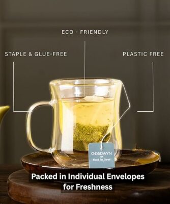 Goodwyn Pure Green Tea Bags 200 Individually Wrapped Tea Bags