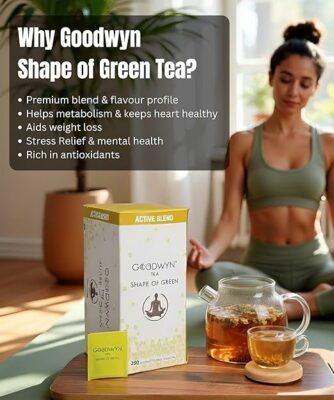 Goodwyn Pure Green Tea Bags 200 Individually Wrapped Tea Bags