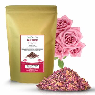 Greenhilltea Premium Dried Rose Petals Rose Tea 4 OZ