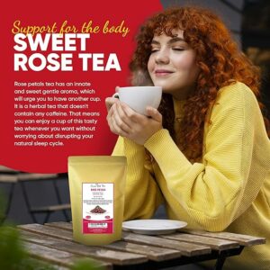 Greenhilltea Premium Dried Rose Petals Rose Tea 4 OZ