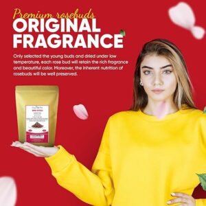 Greenhilltea Premium Dried Rose Petals Rose Tea 4 OZ