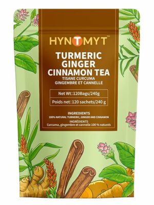 HYNTMYT Turmeric Ginger Cinnamon Tea Bags Herbal Blend 120 Teabags