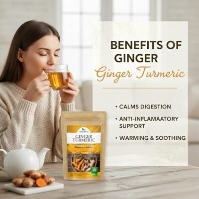 Healblend Ginger Turmeric Herbal Tea 4 oz Loose Leaf