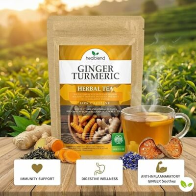 Healblend Ginger Turmeric Herbal Tea 4 oz Loose Leaf