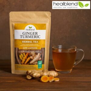 Healblend Ginger Turmeric Herbal Tea 4 oz Loose Leaf
