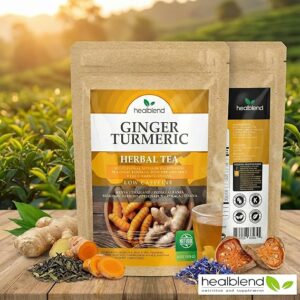Healblend Ginger Turmeric Herbal Tea 4 oz Loose Leaf