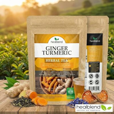 Healblend Ginger Turmeric Herbal Tea 4 oz Loose Leaf