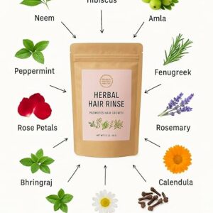 Herbal Crown & Roots Hair Tea Rinse Natural Scalp and Root Strengthening Treatment