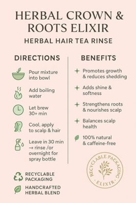Herbal Crown & Roots Hair Tea Rinse Natural Scalp and Root Strengthening Treatment